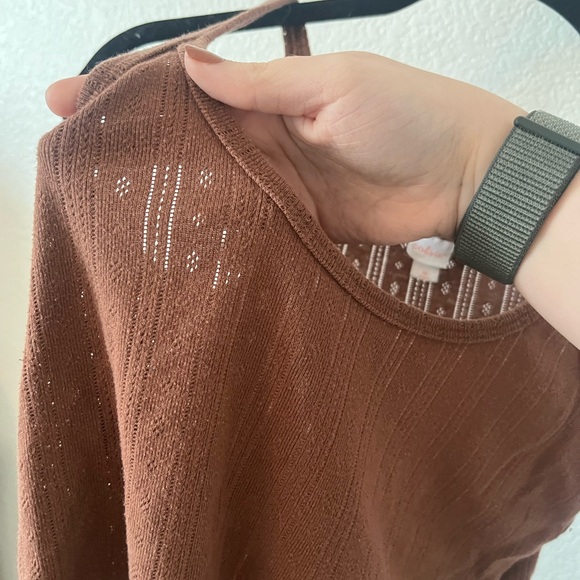 Brown Ribbed Sleep Tank Top - Picture 6 of 6